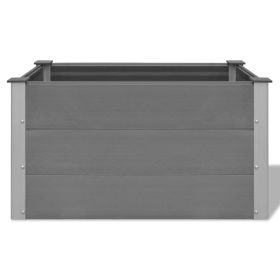 vidaXL Garden Raised Bed WPC 39.4"x19.7"x21.3" Gray