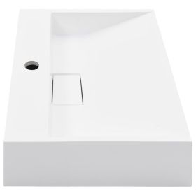 vidaXL Wash Basin 50x38x13 cm Mineral Cast/Marble Cast White