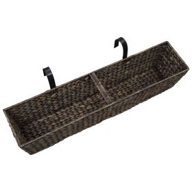 vidaXL Garden Planters 2 pcs Water Hyacinth Brown