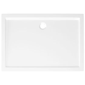 vidaXL Rectangular ABS Shower Base Tray White 27.6"x39.4"