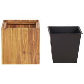 vidaXL Garden Raised Bed Pot 33.5x33.5x33.5 cm Solid Acacia Wood