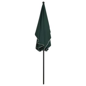 vidaXL Garden Parasol with Pole 82.7"x55.1" Green