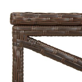 vidaXL Patio Bench 31.5" Poly Rattan Brown