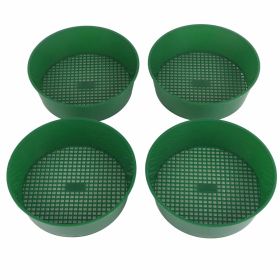 4pcs Plastic Garden Mesh Gardening Sieve Succulent Plants Sand Stone Filter Tool