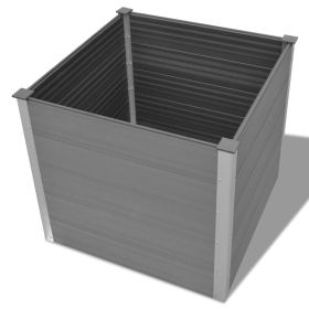 vidaXL Garden Raised Bed WPC 39.4"x39.4"x35.8" Gray