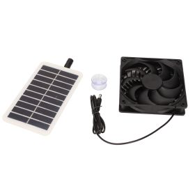 Solar Power Panel Exhaust Fan 15W Energy Saving Odor Removal Portable Solar Powered Air Extractor for Pet Houses RVs