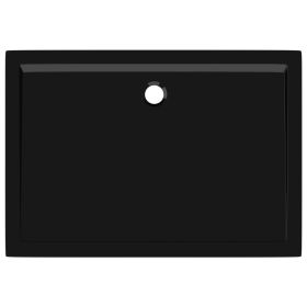 vidaXL Rectangular ABS Shower Base Tray Black 70x100 cm