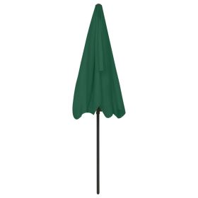 vidaXL Beach Parasol Green 200x125 cm