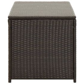 vidaXL Garden Storage Box Poly Rattan 100x50x50 cm Brown