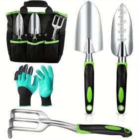 Heavy Duty Gardening Tools 10 Piece Set - Rust-resistant, Durable Gardening Supplies