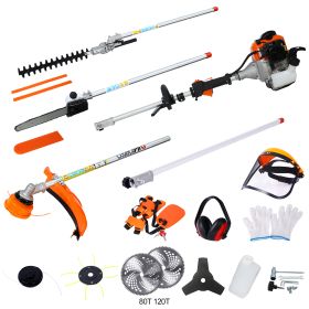 12-in-1 Multi-Purpose Pruning Tool, 52CC 2-Stroke Garden Tool System With Gasoline Rod Saw, Hedge Mower, Lawn Mower & Lawn Mower Compliant