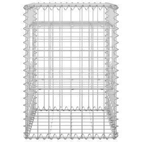 vidaXL Gabion Basket Posts 2 pcs 40x40x60 cm Iron