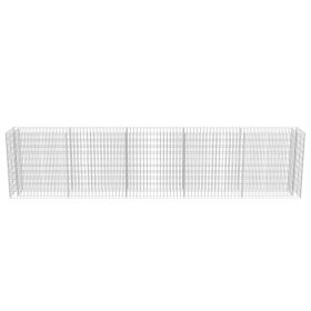 vidaXL Gabion Raised Bed Galvanised Steel 450x50x100 cm