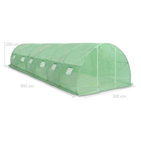 vidaXL Greenhouse 27m² 900x300x200 cm