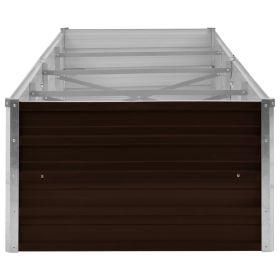 vidaXL Garden Raised Bed Brown 320x80x45 cm Galvanised Steel