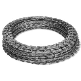 vidaXL BTO-22 Concertina Razor Wire Galvanized Steel 492.1'