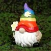 Garden Rainbow Gnome Resin Statue