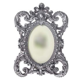 Resin 4x6 Retro Sculpture Photo Frame Classical Crafts Photo Frame Creative Picture Frame,Silver