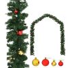 Christmas Garland Decorated with Baubles 16 ft