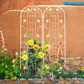 2 Pack Metal Garden Trellis 86.7 X 19.7 Rustproof For Climbing Plants Outdoor