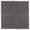 Decking Tiles 20 pcs Gray Wash 11.8"x11.8" Solid Acacia Wood