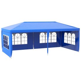 Outsunny 9.6' X 19' Large Party Tent, Outdoor Event Shelter, Gazebo Canopy With 4 Removable Window S