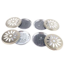 4PCS Stainless Steel Mosquito Coil Holder with Supporting Nail Teeth and Hollow Lid