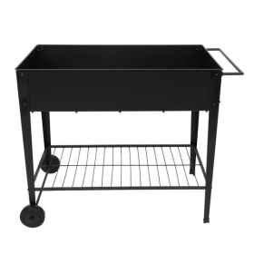 Mobile Metal Raised Garden Bed Cart With Legs For Outdoor House Patio