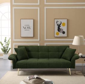 70.1 Futon Sofa Bed (Color: Green)