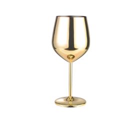 Stainless steel wine glass (Option: golden)