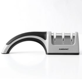 A Four-in-one Kitchen Knife Sharpener (Option: BlackA)