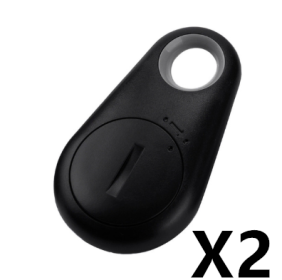 Water Drop Bluetooth-compatible Anti Lost Object Finder (Option: 2PCS black Opp)