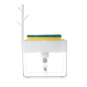 Dishwashing Sponge Holder/Soap Dispenser (Option: White Outlet tool)