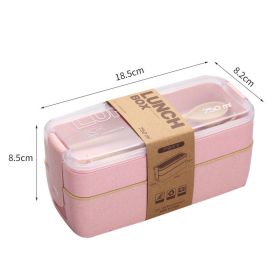 Microwave Oven Light Lunch Box (Option: Second floor Pink)