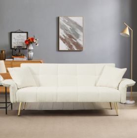 70.1 Futon Sofa Bed (Color: Beige)