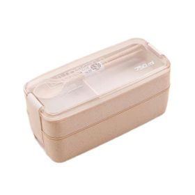 Microwave Oven Light Lunch Box (Option: Second floor Apricot)