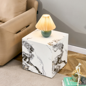 Elevate Your Living Space With This Modern MDF Coffee Table (Color: White)