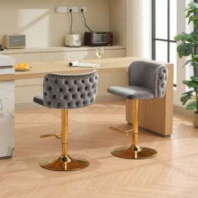 Swivel Barstools (Option: Gray2)